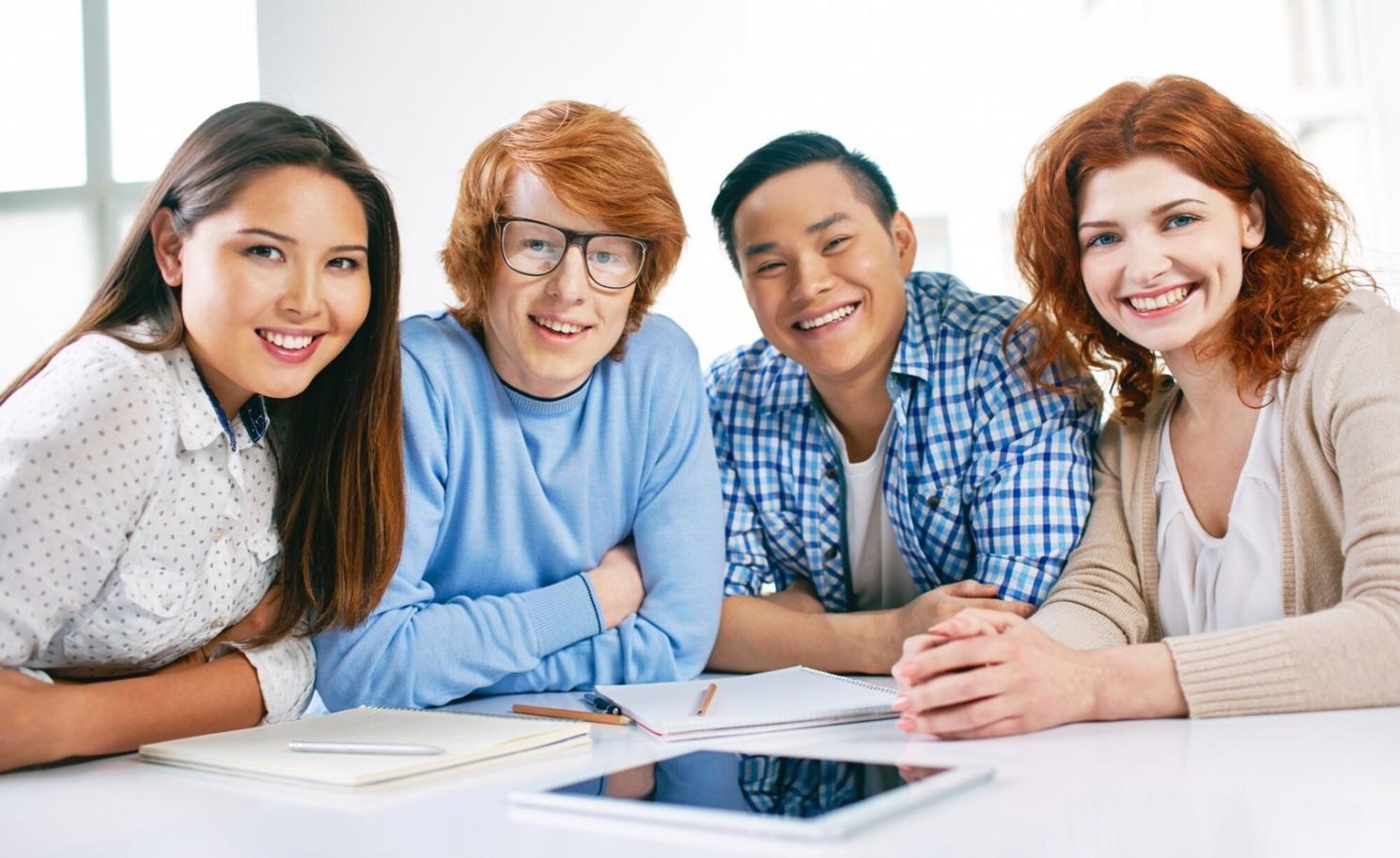 Team collaboration session reviewing business financials